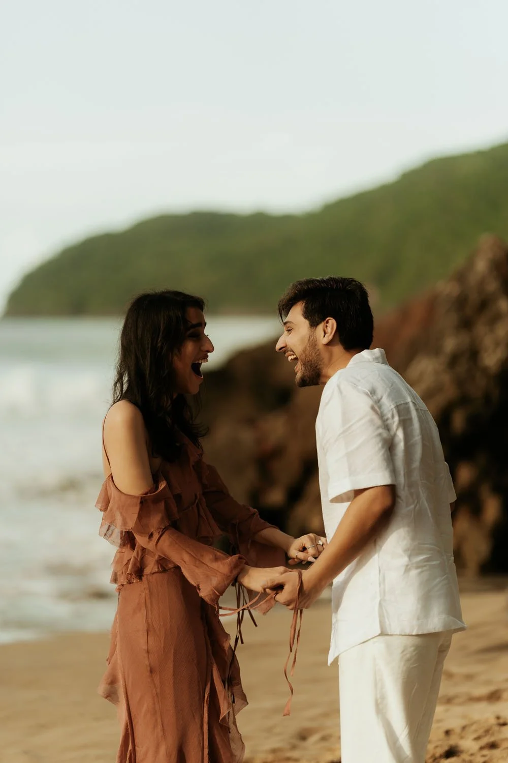 Emotional reaction during a surprise proposal in the Dominican Republic