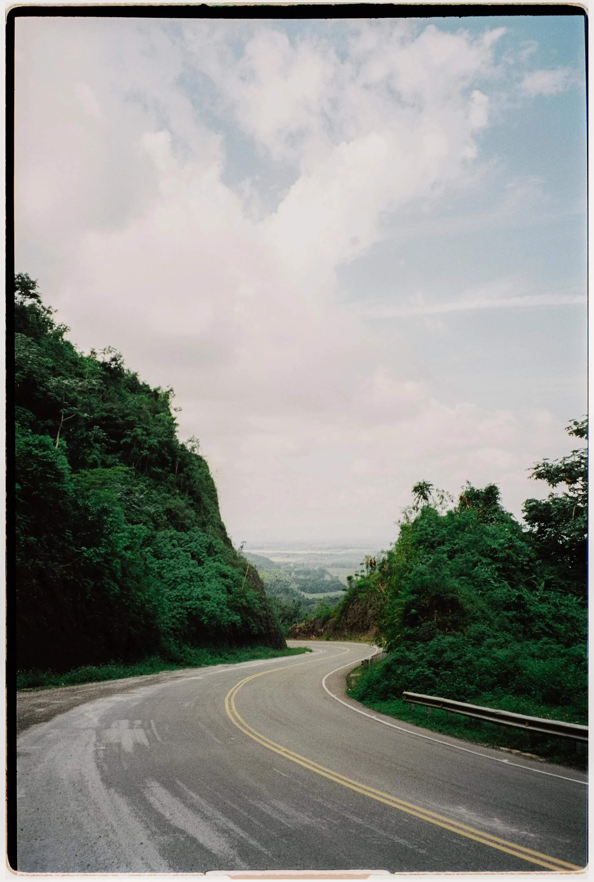 Roadway in the rainforest in Samana, Dominican Republic