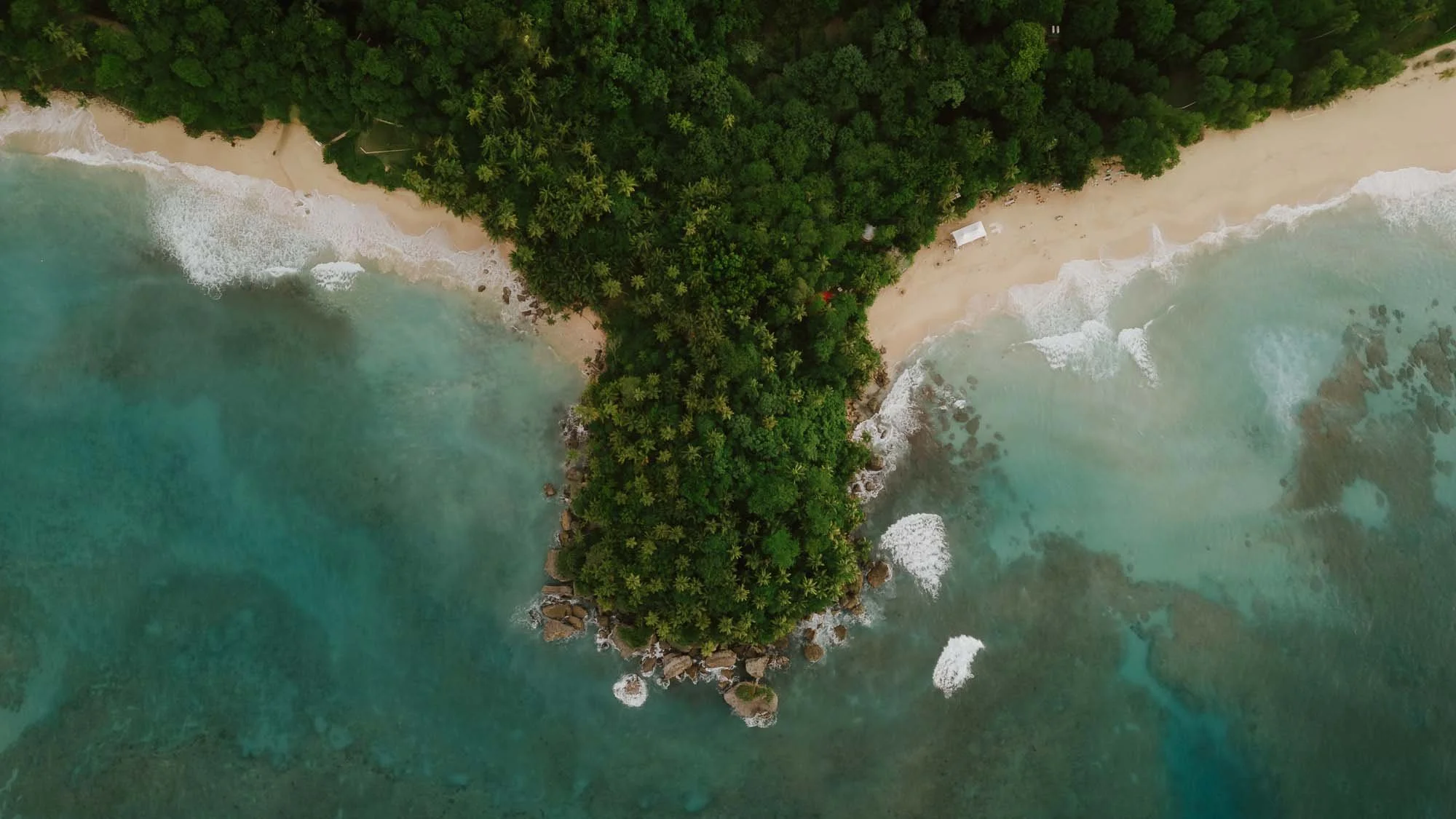 Drone view of the beaches in Cabrera