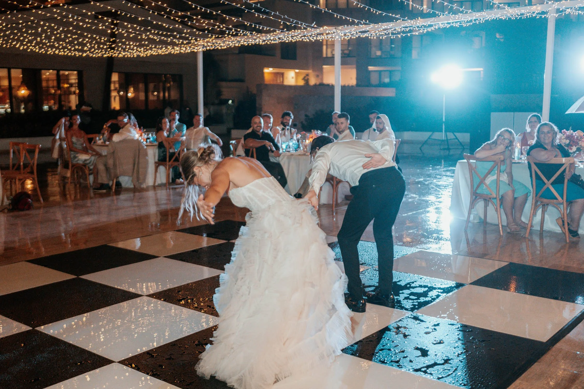 bride and groom first dance