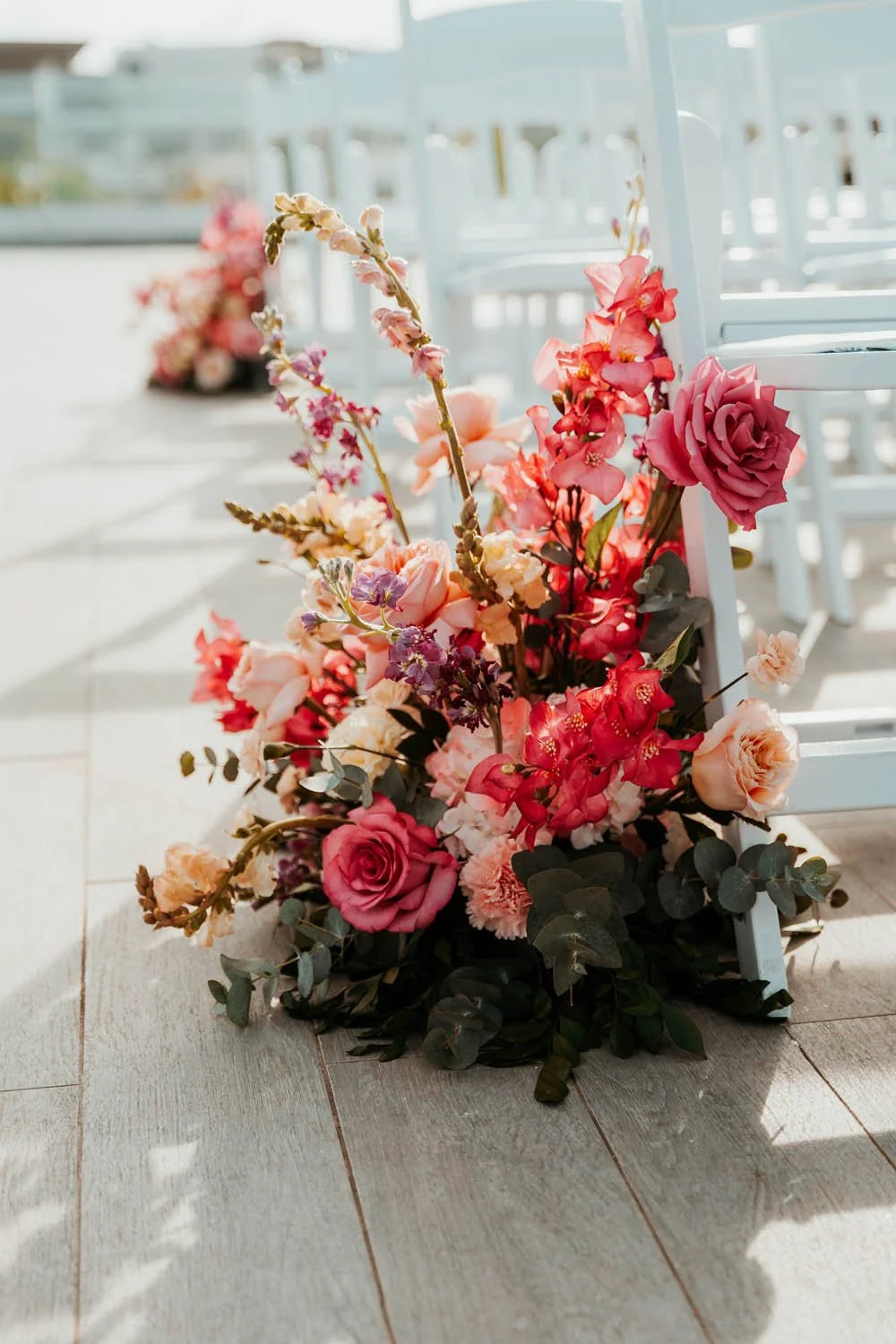 floral arragement in ceremony setting