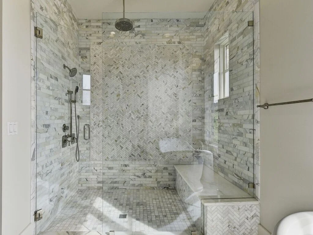 Shower Mosaic Marble Tile Design