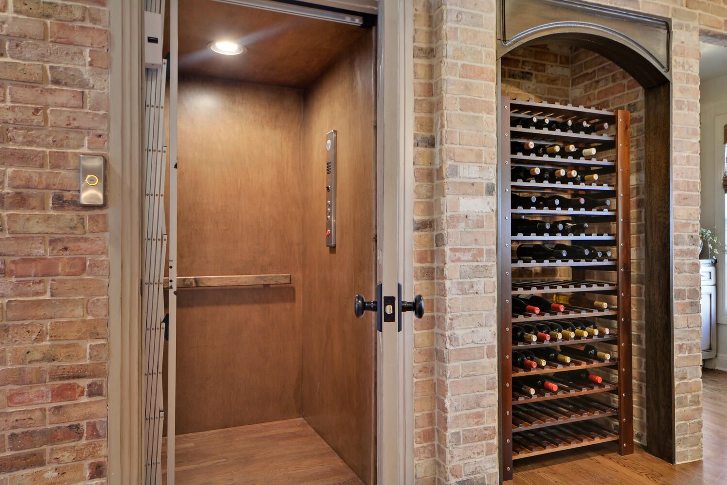 Wine cellar and home elevator