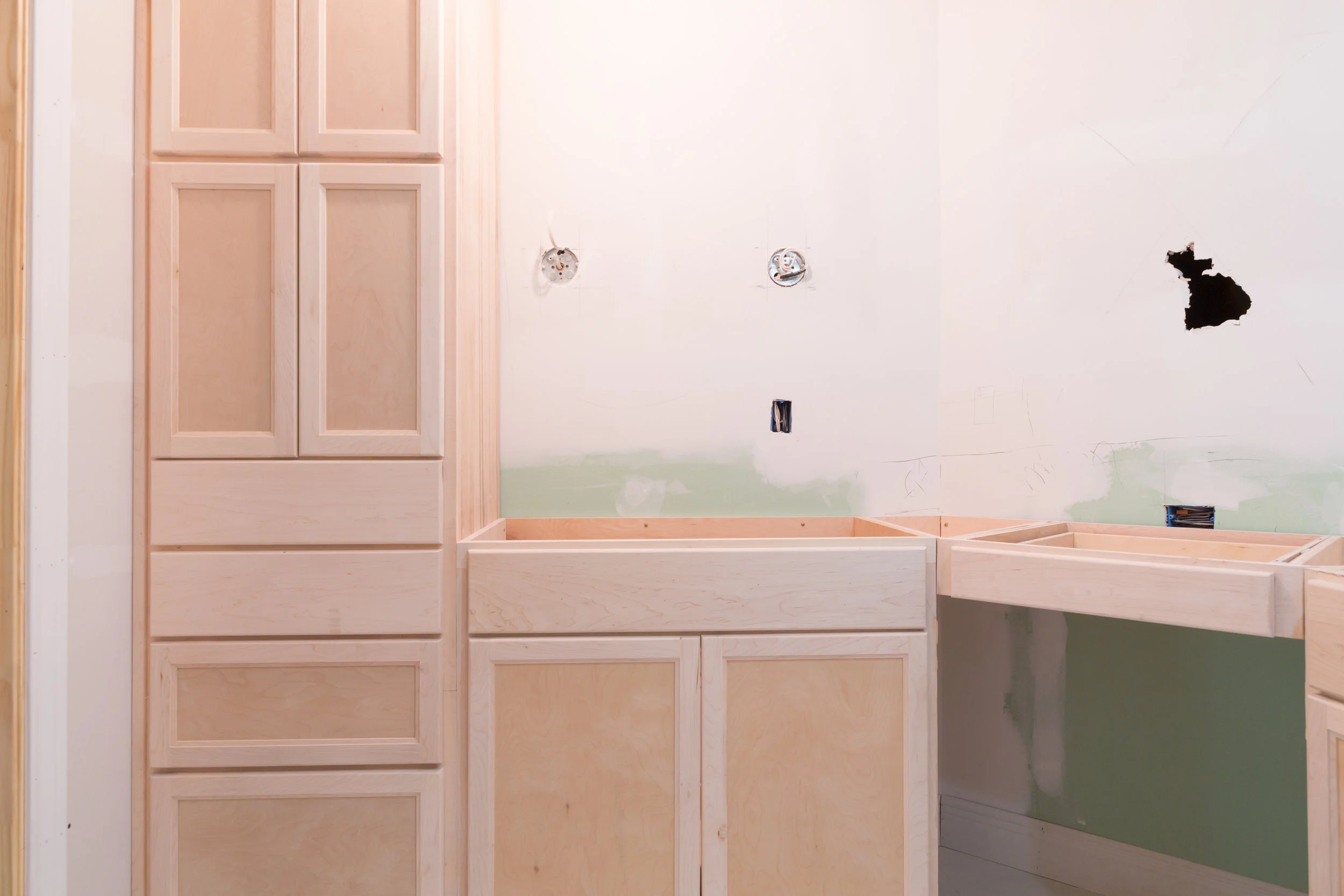 New bathroom cabinets featuring plenty of storage space