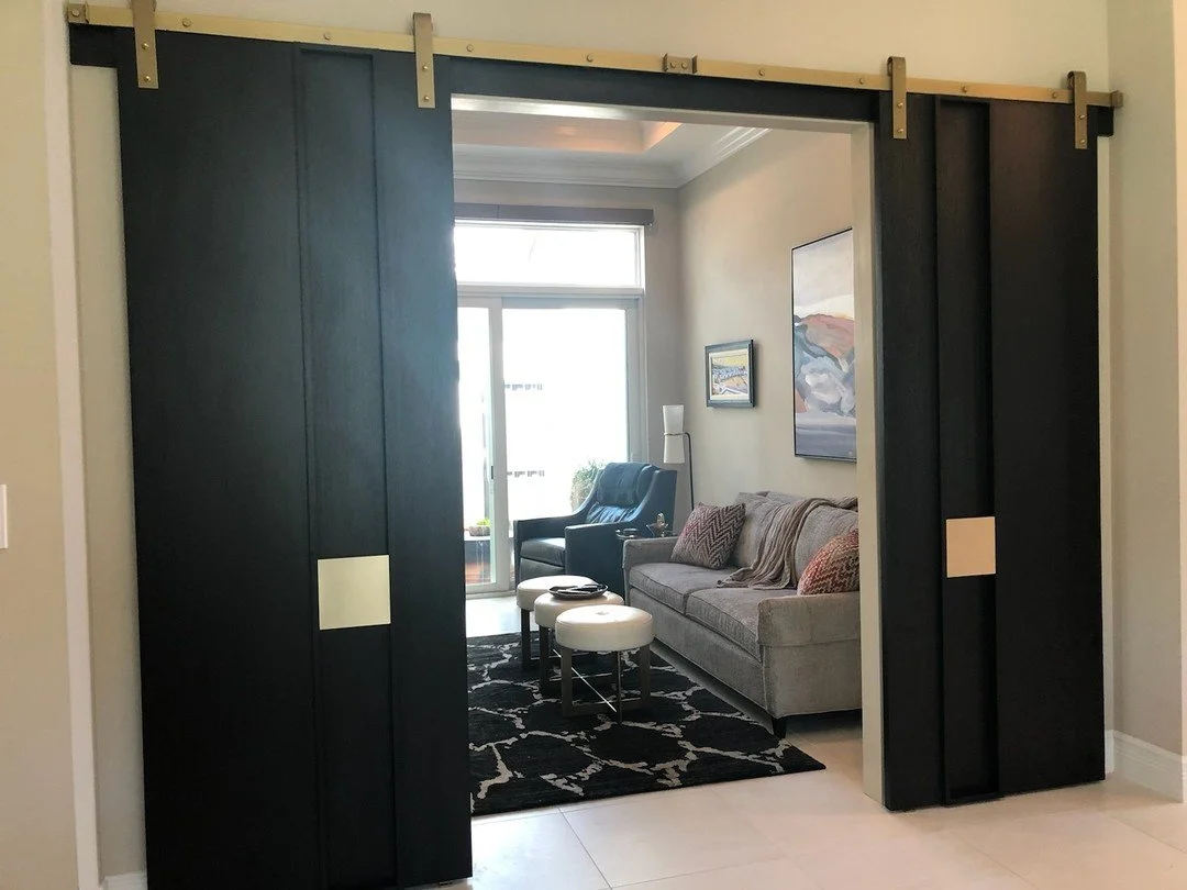 A very classy version of barn doors