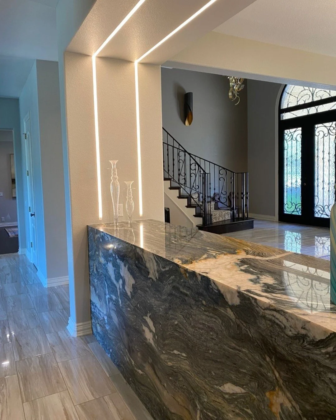 Pass through bar with tape lighting 😮