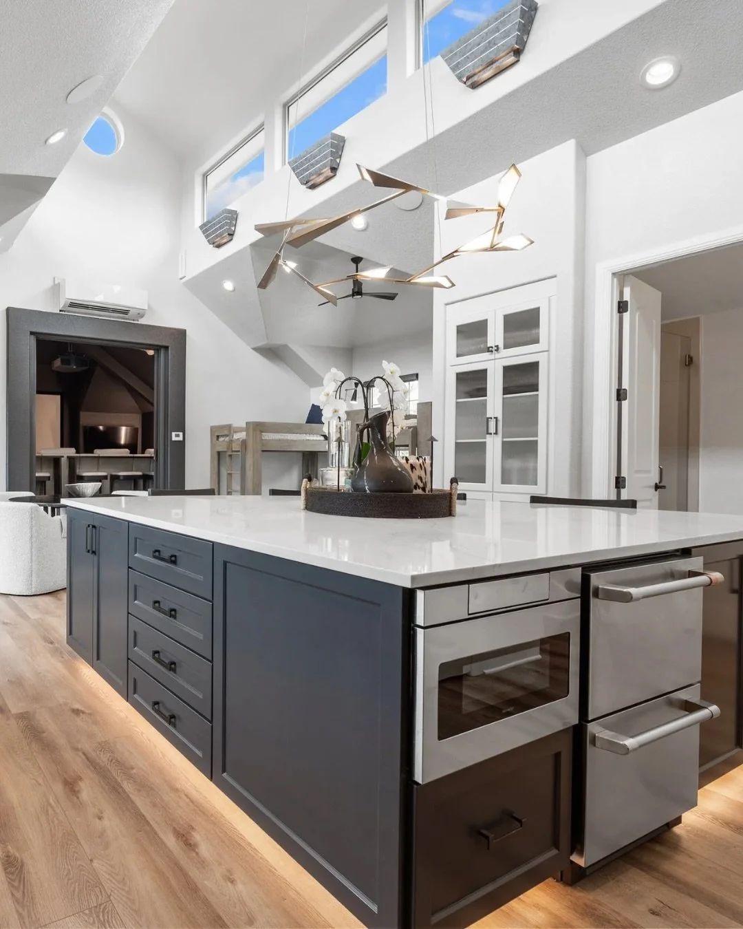 For this Kingsland lakehouse, we built up and built out-adding a theater room housing three tv&rsquo;s - with a full kitchen, game room and bunk bed quarters. This was built over an existing garage.

Every detail was considered to ensure this additio