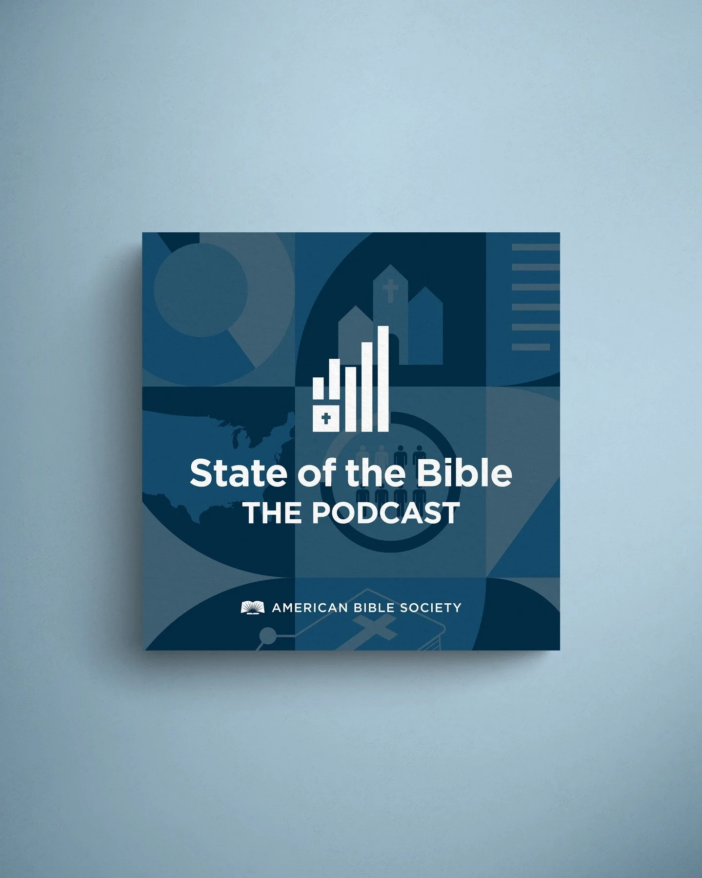 Partnered with the team at American Bible Society in Philadelphia earlier this year to design the cover art for their State of the Bible podcast. The goal was to build on their current visual identity by developing a set of coordinating elements to p