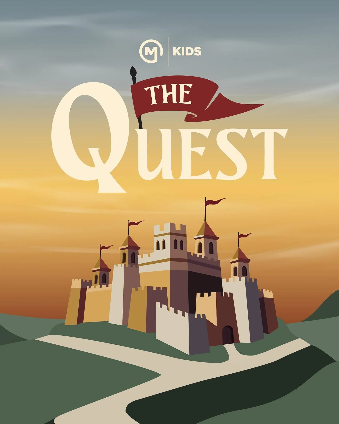 Visual identity design for The Quest 2025 @marinerskids // 4th year in row collaborating with their team to create the @marinerschurch kids camp visual identity
