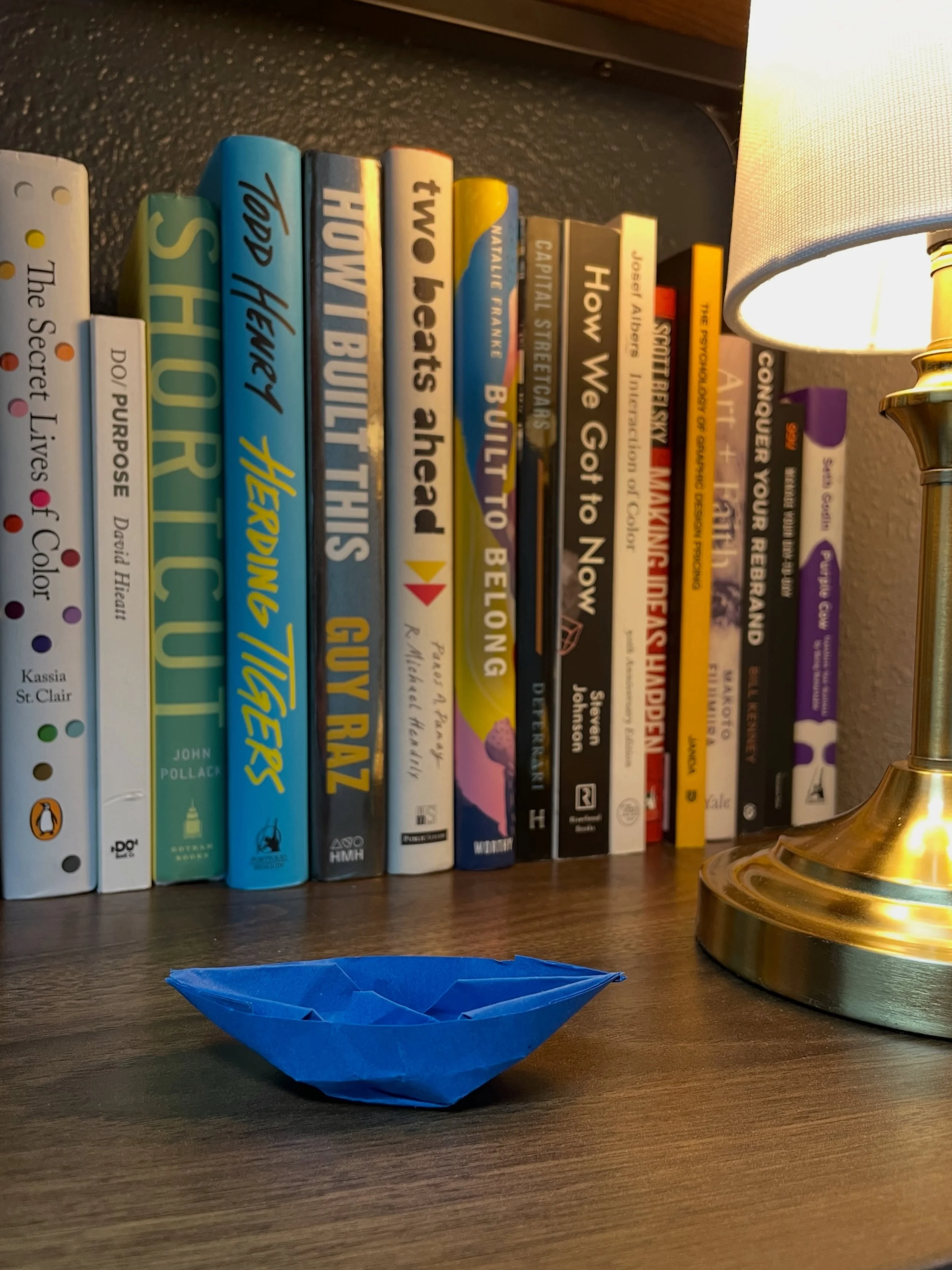 Scenes from the office. Books and boats. Got the love of books from my dad and the love of boats and the rich metaphors they hold from my grandpa.