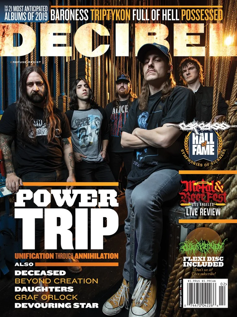 POWER TRIP to be featured cover story in February's issue of Decibel