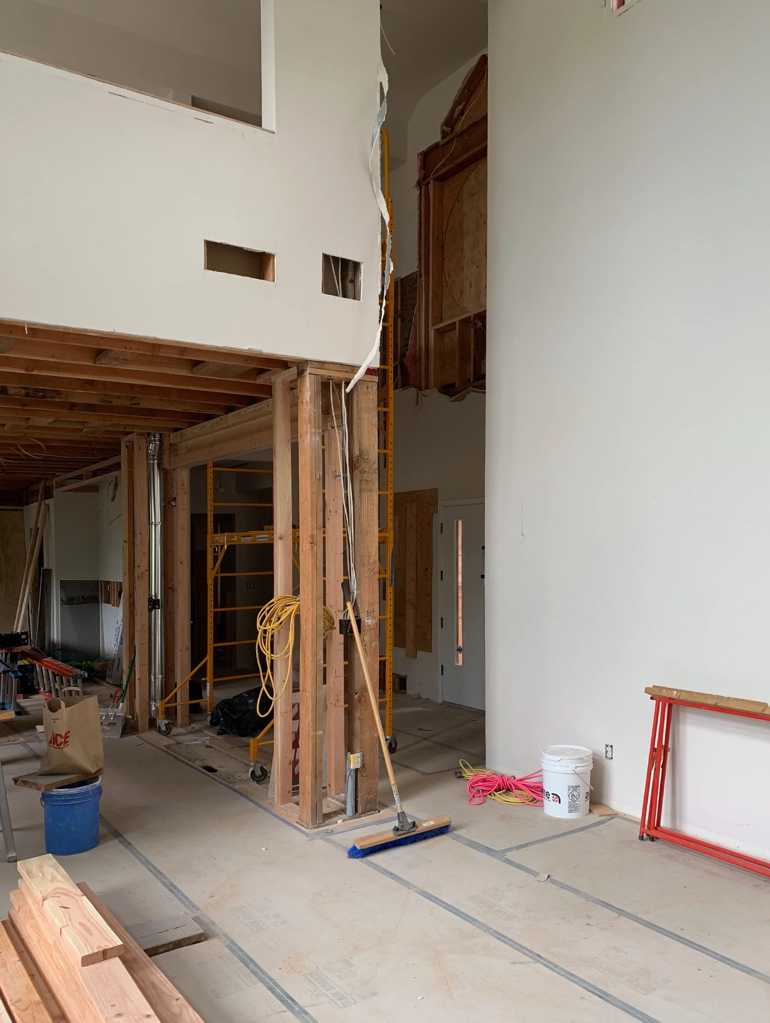 Entrance in-progress as viewed while standing in the living room