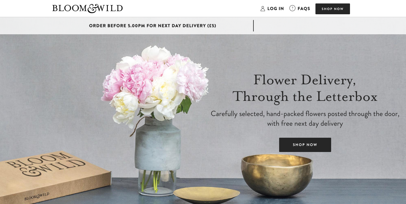 Bloom & Wild | Website Banner