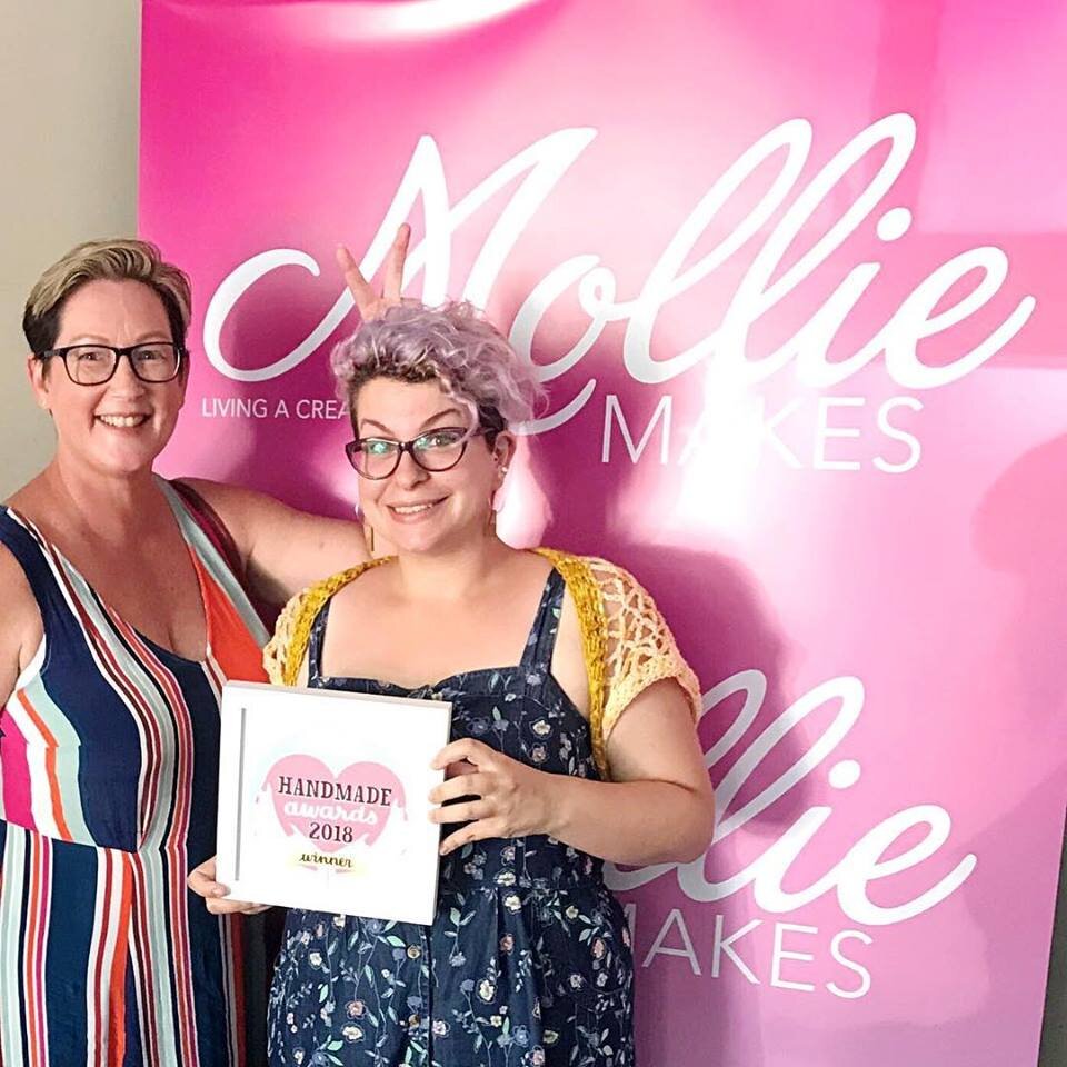 Winning the Mollie Makes Handmade Champion award in 2018