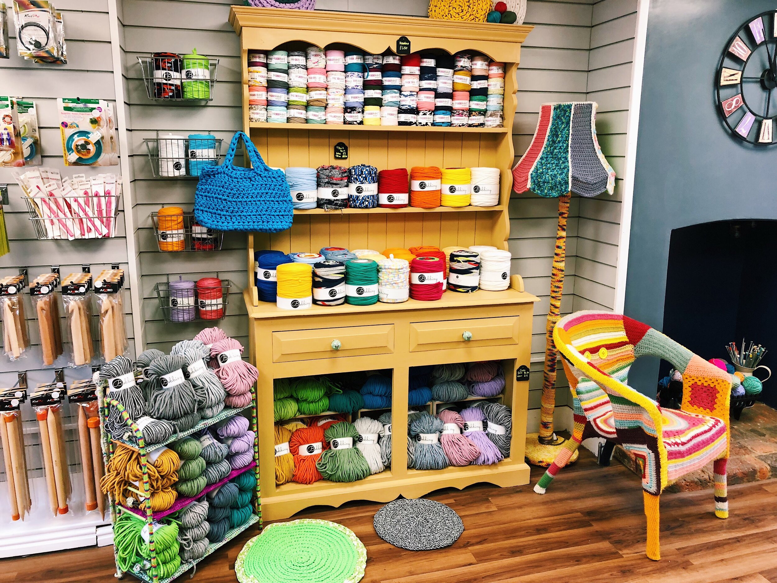 Louisa's yarn shop sold sustainably sourced yarns