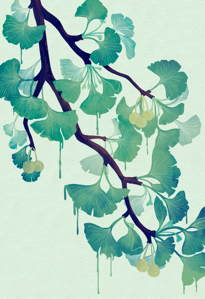 O, Ginkgo (in Green)