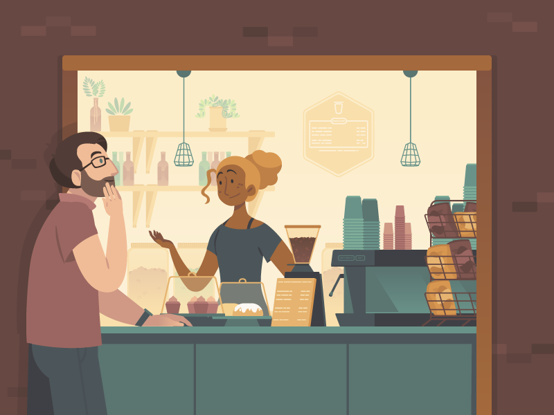 Brisbane Cafe Illustration