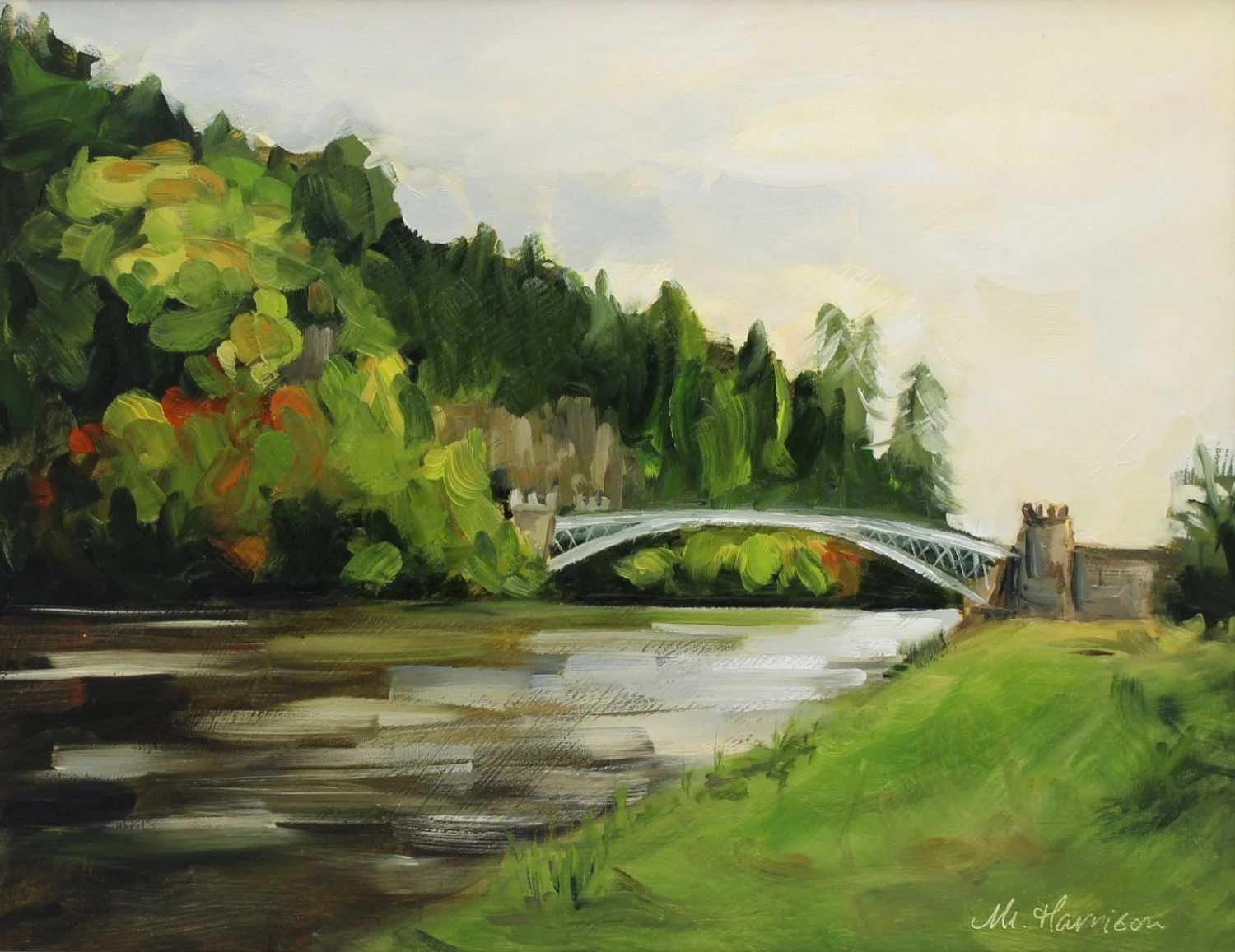 'Autumn Colours, Craigellachie Bridge' (oil on board, 11x14 inches) I painted this Thomas Telford designed bridge in Craigellachie (Speyside) as a wedding gift for some good friends. This is the location where the groom popped the question and the Autumn colours reflected the fact that they tied the knot in October. I am delighted to report that they really love it! 
