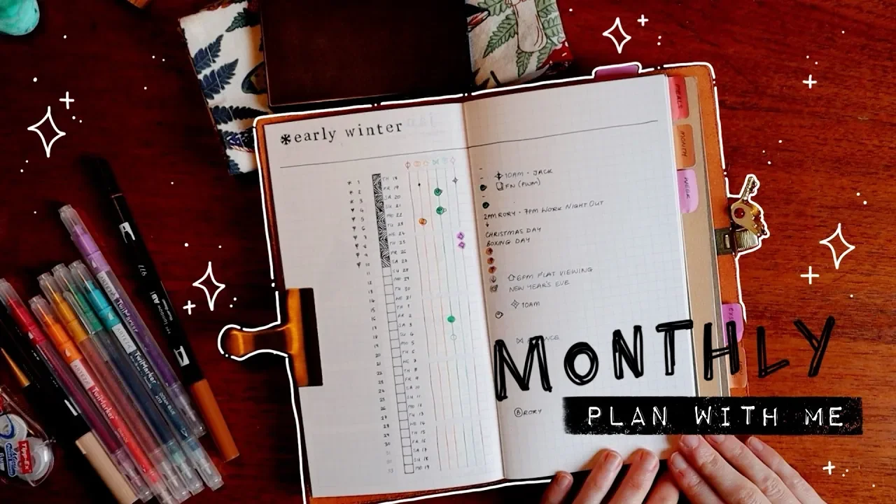 monthly plan with me🧣 early winter