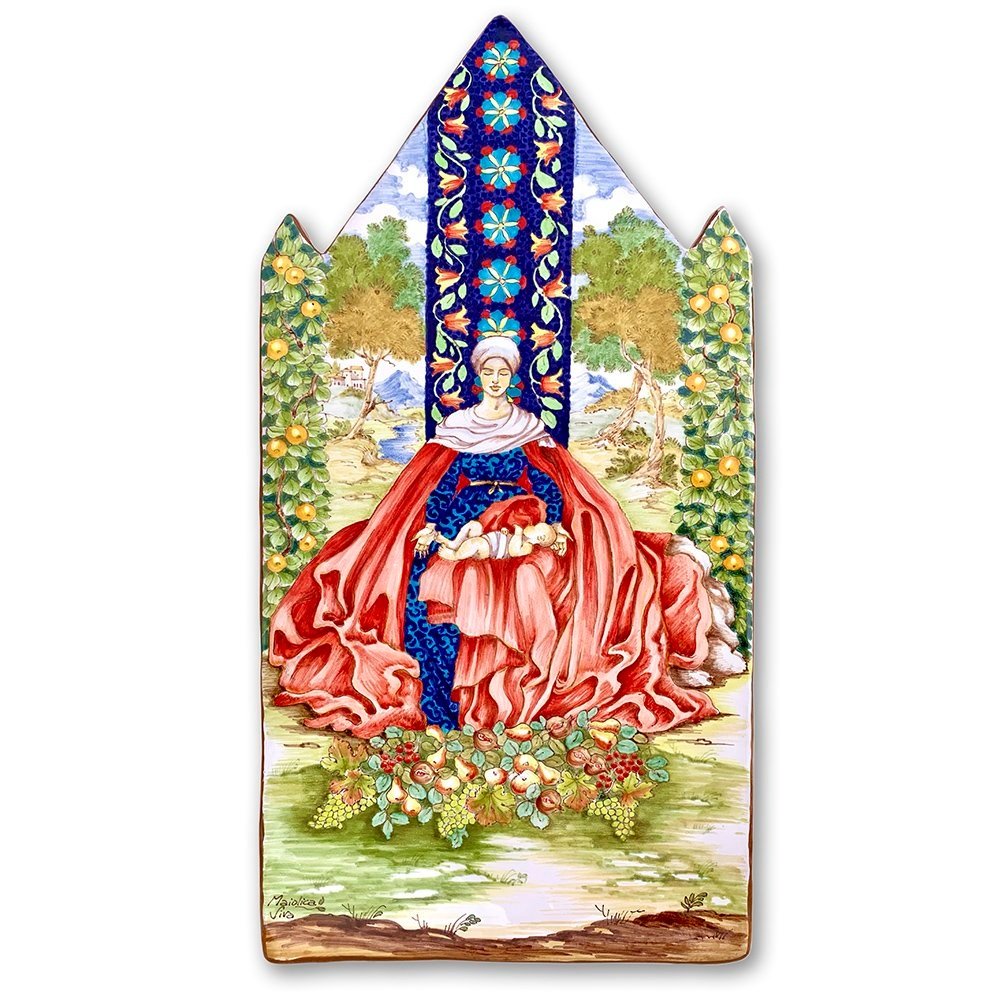 Madonna with mantle and fruit