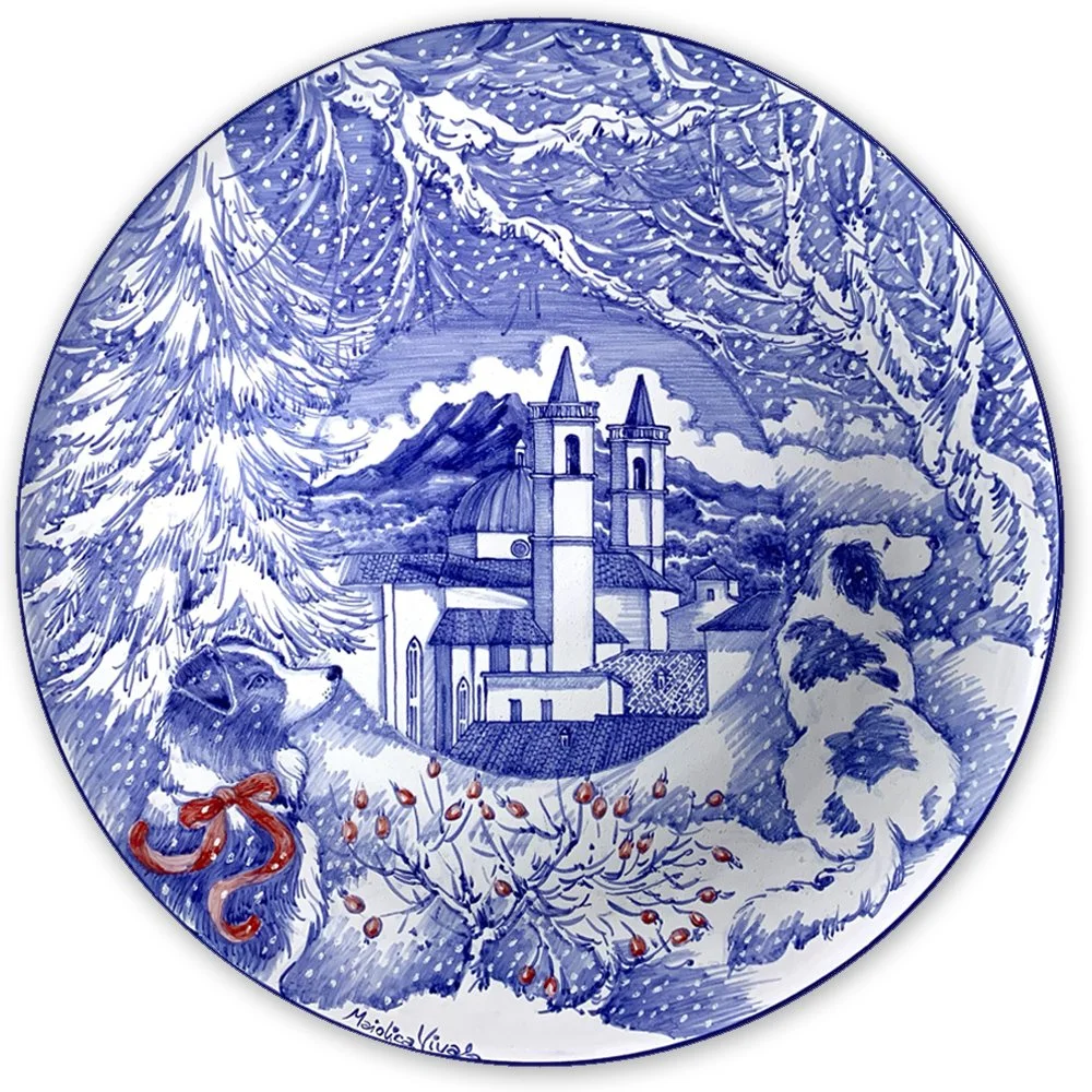 “Ascoli in Blu – Ascoli in Blue” (Piatto – Plate)