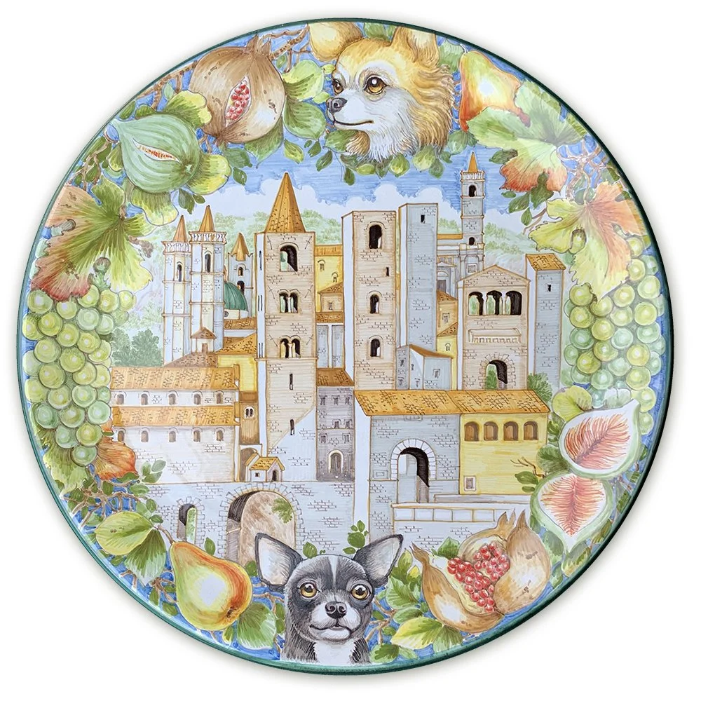 “Ascoli con Chihuahua” – Piatto medio 35 cm
