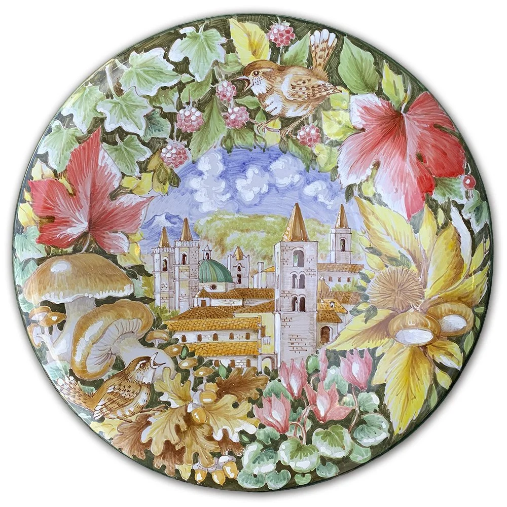 “Ascoli with Autumn Leaves” – Medium Plate 25 cm