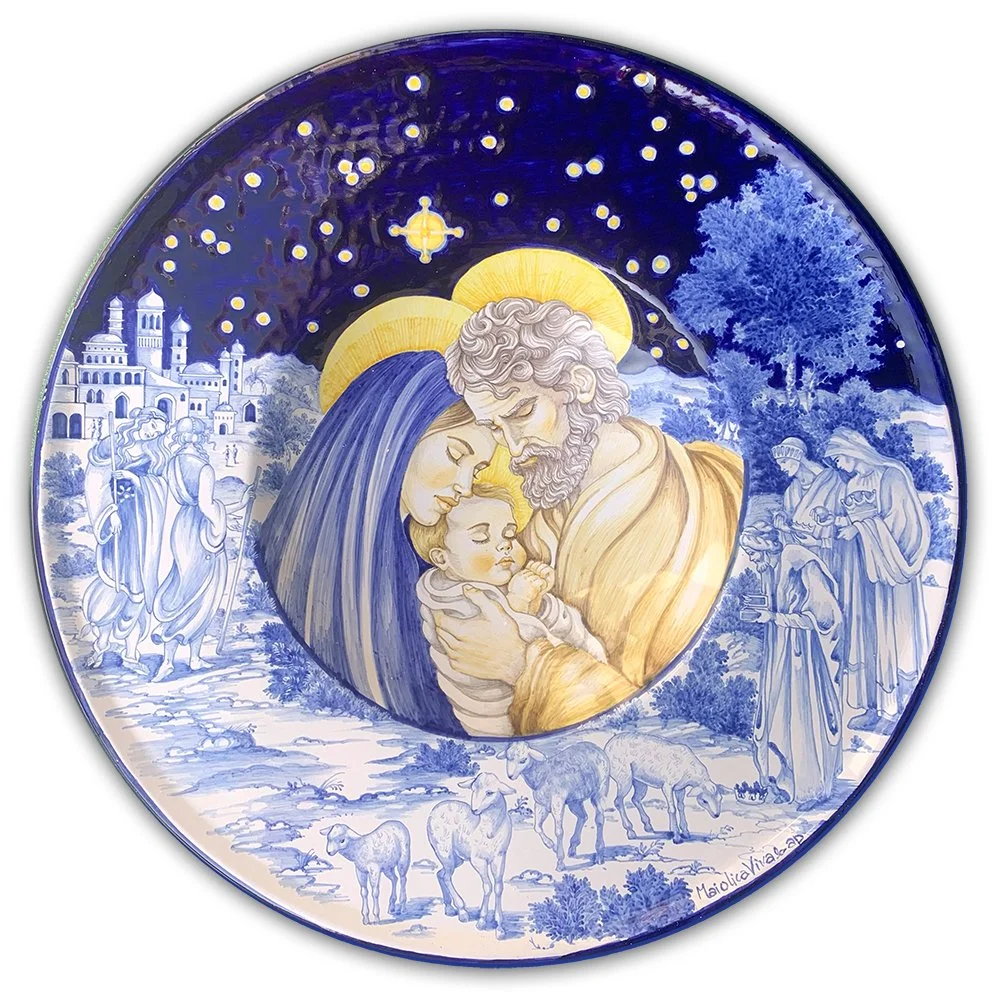 “Nativity with Pastoral Landscape in Blue“ (2025)
