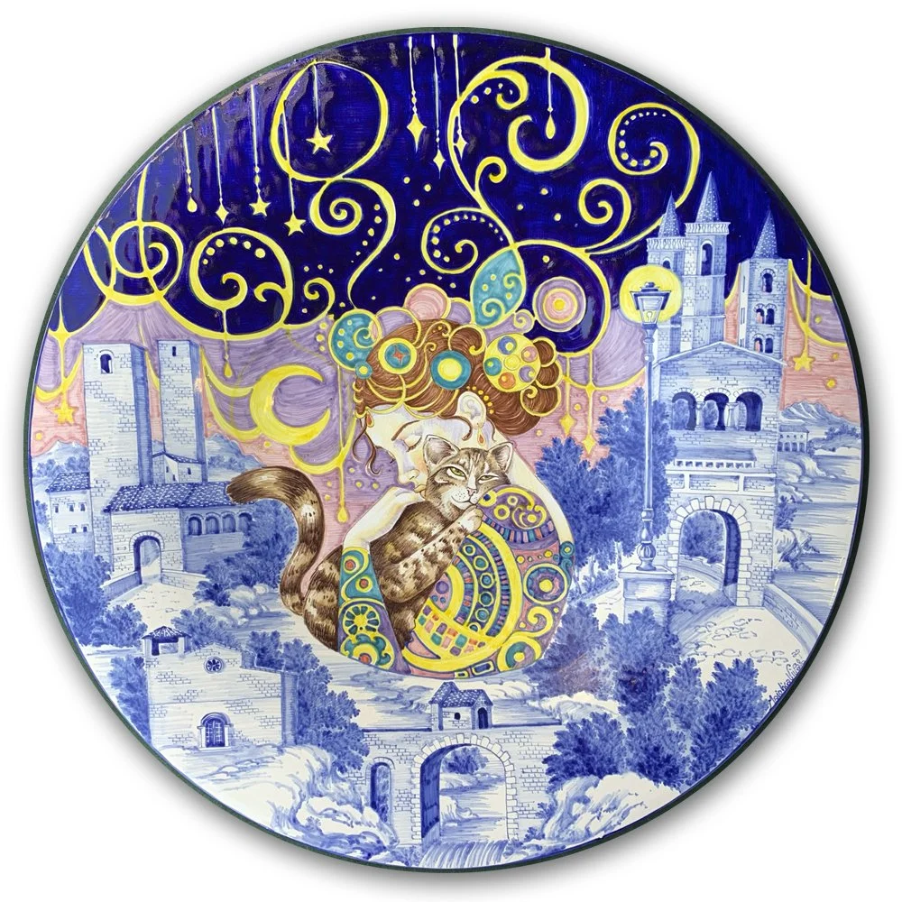 “Ascoli Nocturne” – Large Plate