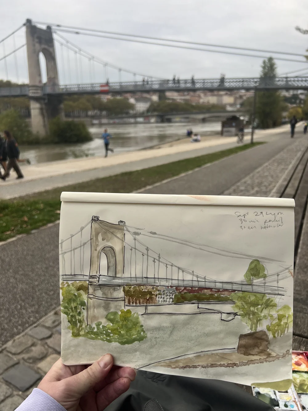 Homework sketch on the Rhône