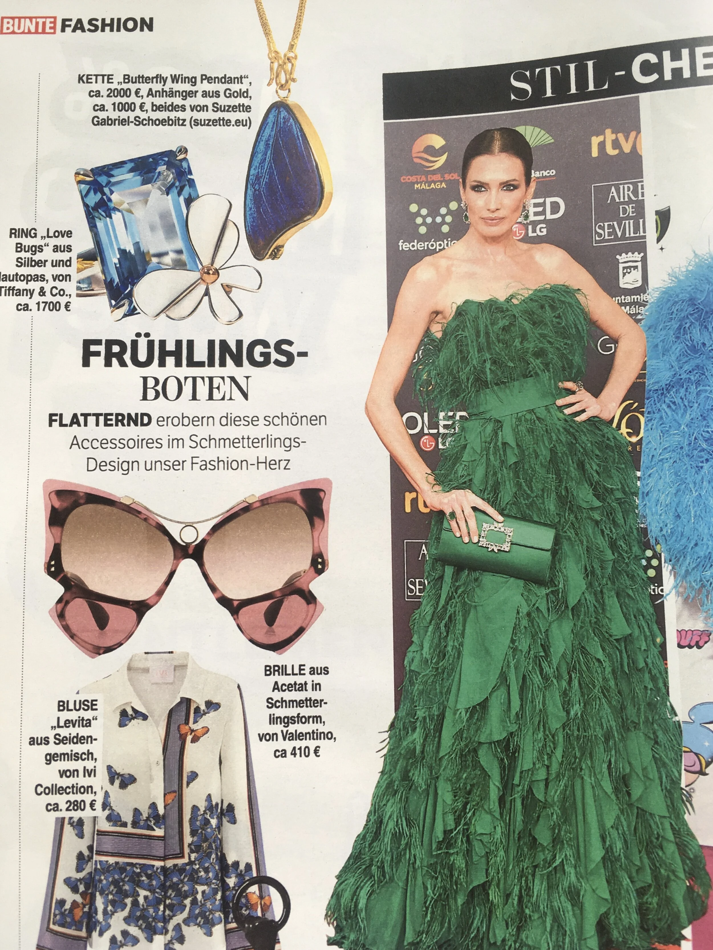 Butterfly Wing Pendant in 22k gold in this weeks Bunte