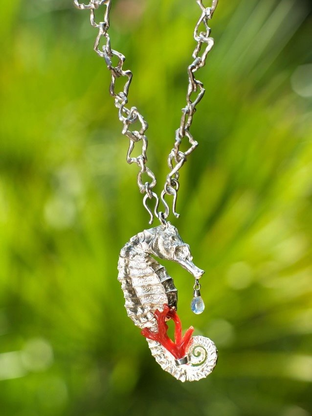 Back on the Atlantic coast. The place where I found this large seahorse after a storm while visiting my family here many years ago. 

I always head out to beach comb especially after a storm. Even in the dark! Finding such a large seahorse in the san