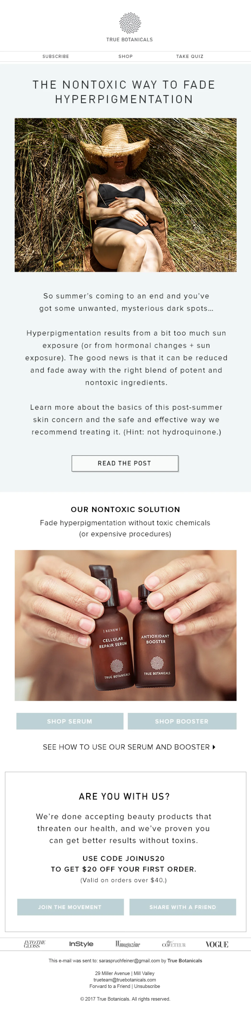 True Botanicals Email