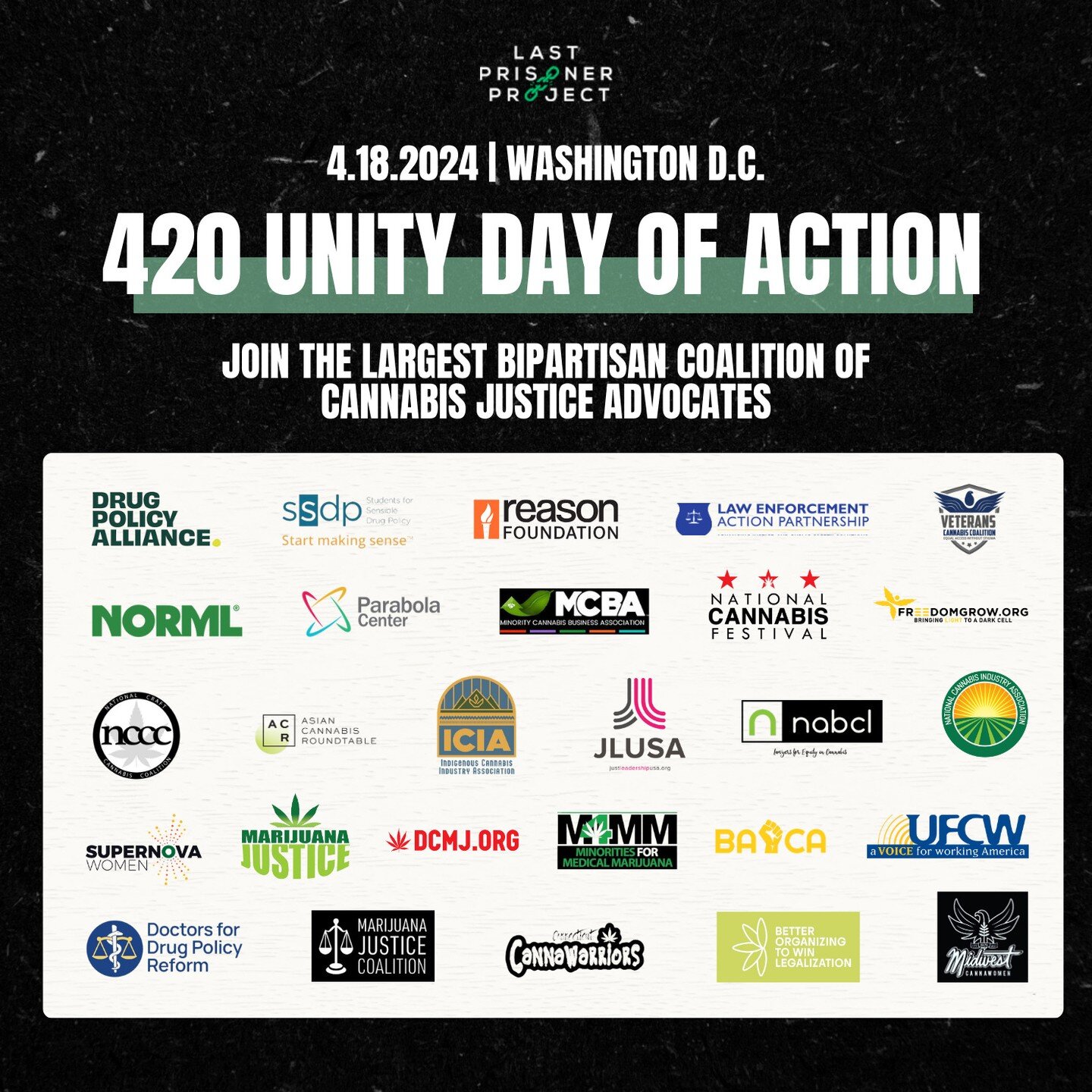 We will be in DC on 4.18.2024 in solidarity with a huge coalition of #cannabis justice and reform advocates to take part in a day of action! We're there to push #Congress to #deschedule cannabis and do what is necessary to undo the harms of criminali