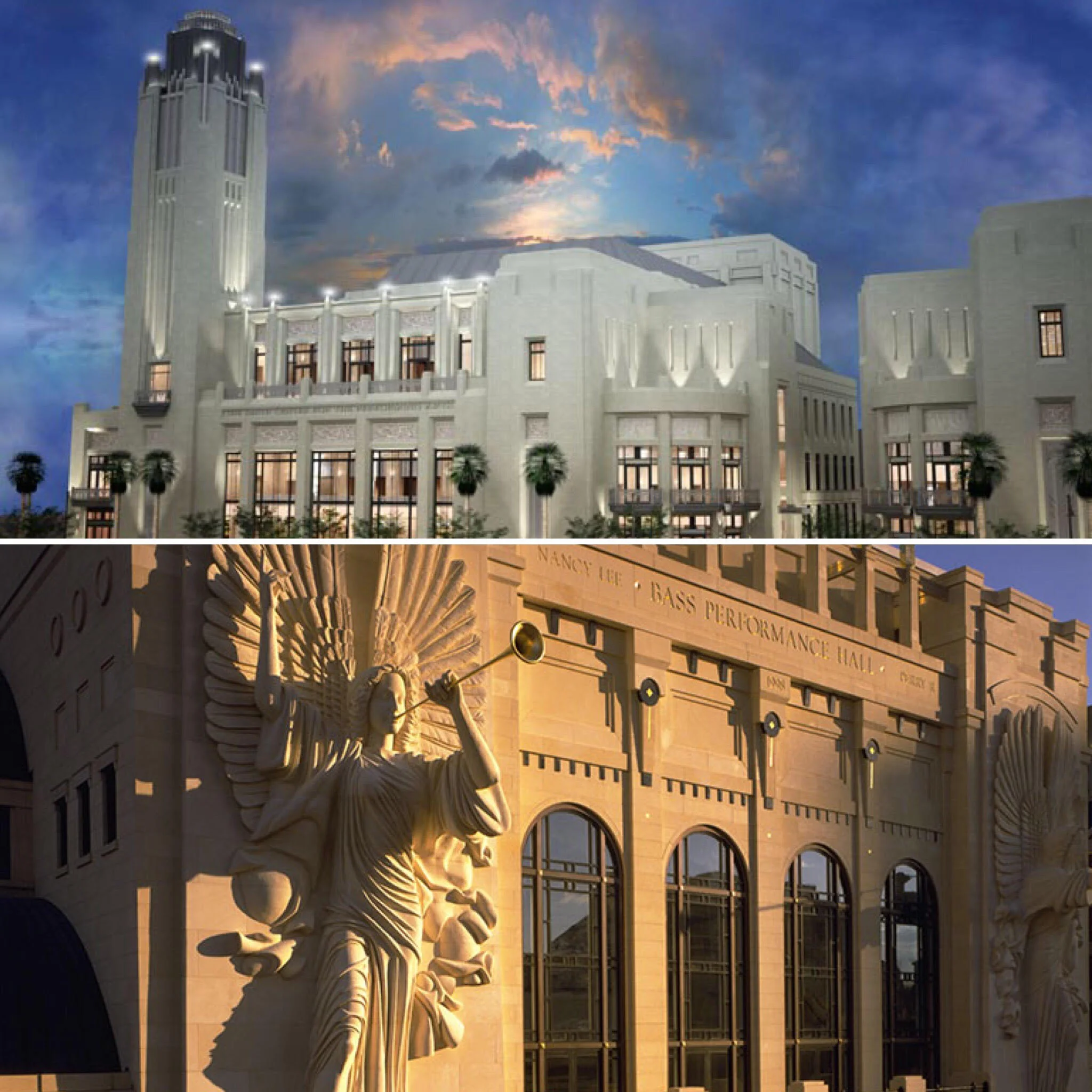 Smith Center for the Performing Arts (Above) and the Nancy Lee & Perry R. Bass Performance Hall (Below)