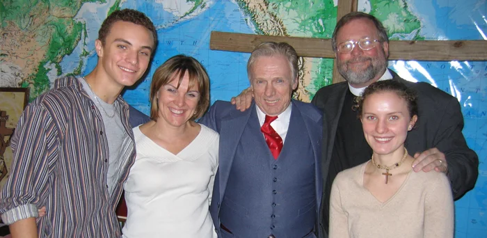 The Wurschmidt family with Floyd, a formerly homeless man who spent 37 years on the streets. In 1991, Floyd was the first person that Pastor Mike and Tina took into their home.
