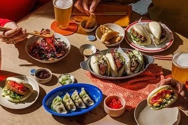 Really craving @yum_bun today 😋😋😋always the freshest and fluffiest buns &amp; pork: cucumber ratio always spot on👌Loved art directing &amp; styling this shoot with my brilliant friend and Yum Bun founder @lisasmeyer 💓  I remember when she made b