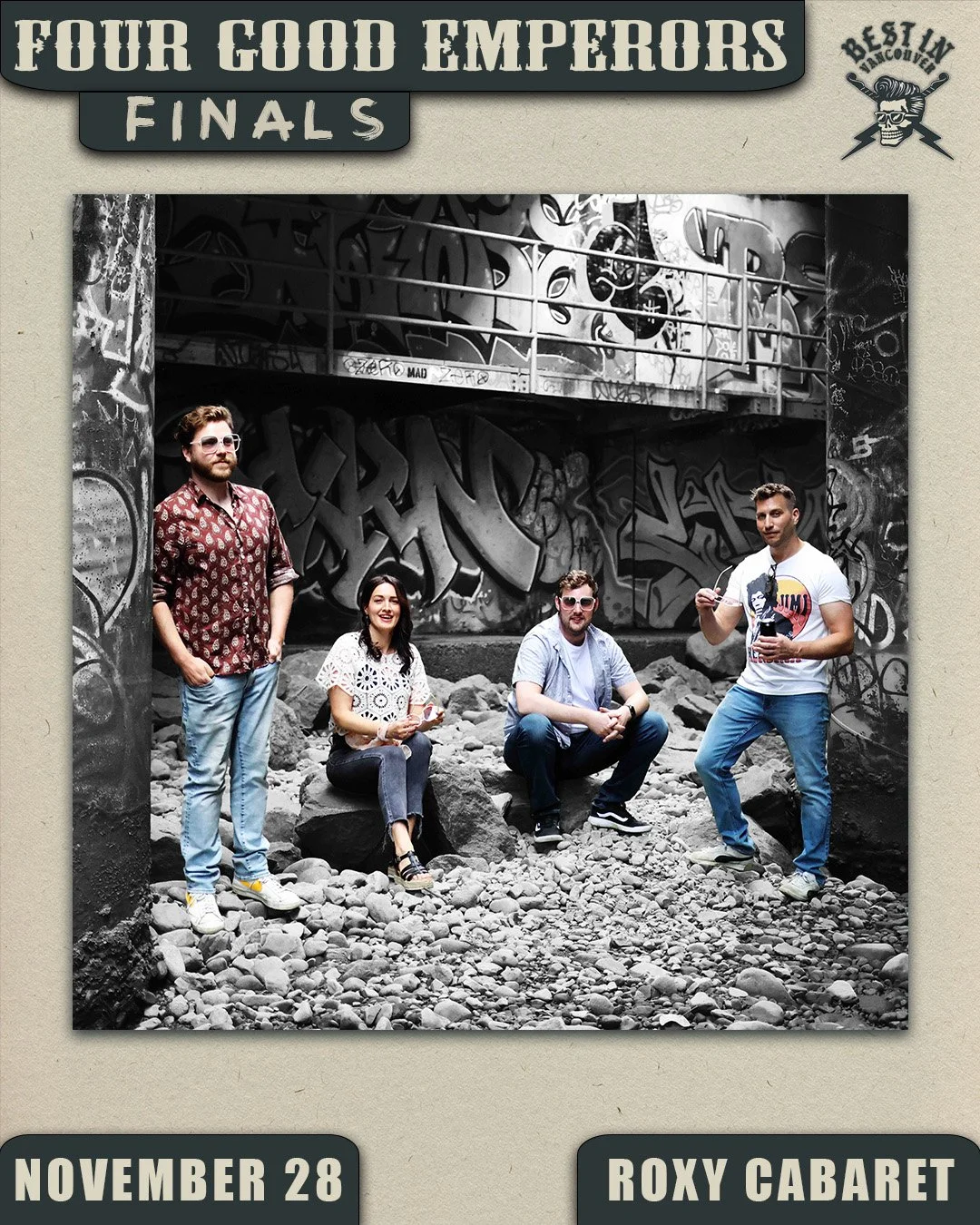 LiveActs Presents BEST IN VANCOUVER 2025 FINALS: Ayla Bryn / Retrofit / Four Good Emperors, Friday November 28th at The Roxy Cabaret! Doors 7pm. Tickets available at liveacts.ca or in bio.

#aylabryn #retrofit #fourgoodemperors #LiveActs #LiveActsCan