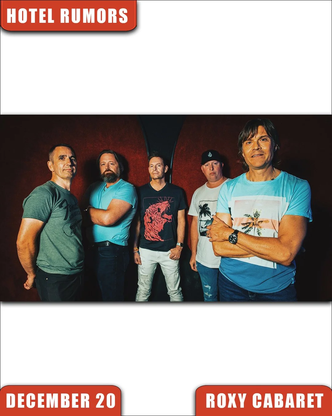 Live Acts and The Roxy Present Hotel Rumors w/ Shore Play, Saturday December 20th! Doors 8pm. Tickets available at liveacts.ca or in bio.

#hotelrumors #shoreplay #LiveActs #LiveActsCanada #roxycabaret #LiveMusic #vancouver #vancouvermusic #granville