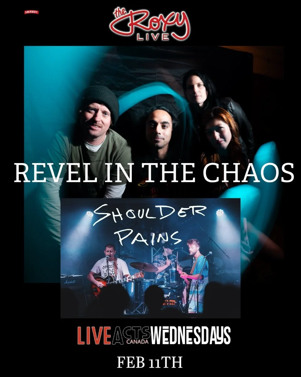 TONIGHT:Live Acts and The Roxy Present Revel in the Chaos w/ Shoulder Pains, Wednesday February 11th! Doors 8pm. Tickets available at liveacts.ca or in bio.

#revelinthechaos #shoulderpains #LiveActs #LiveActsCanada #roxycabaret #LiveMusic #vancouver