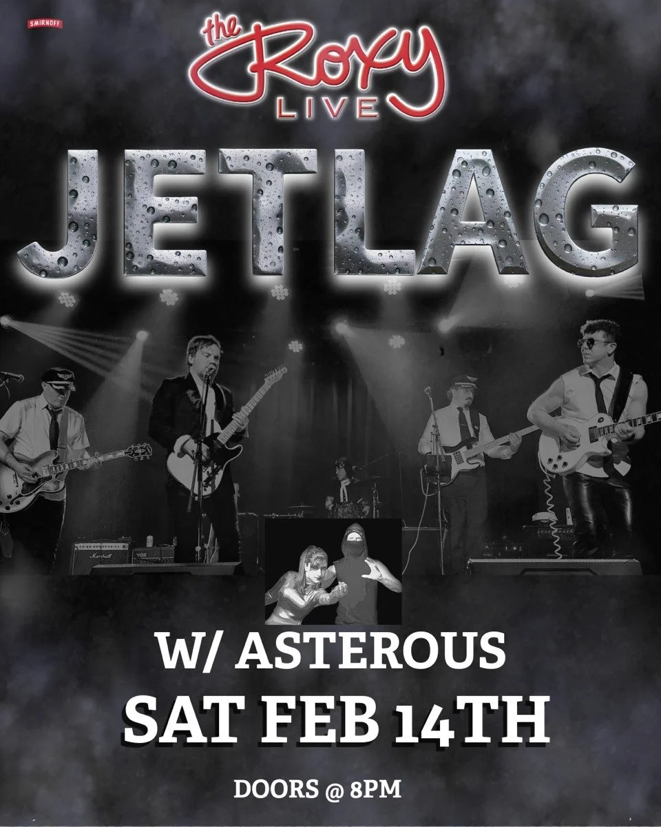 TONIGHT: Live Acts and The Roxy Present Jetlag w/ Asterous, Saturday February 14th! Doors 8pm. Tickets available at liveacts.ca or in bio.

#jetlag #asterous #LiveActs #LiveActsCanada #roxycabaret #LiveMusic #vancouver #vancouvermusic #granvillestree