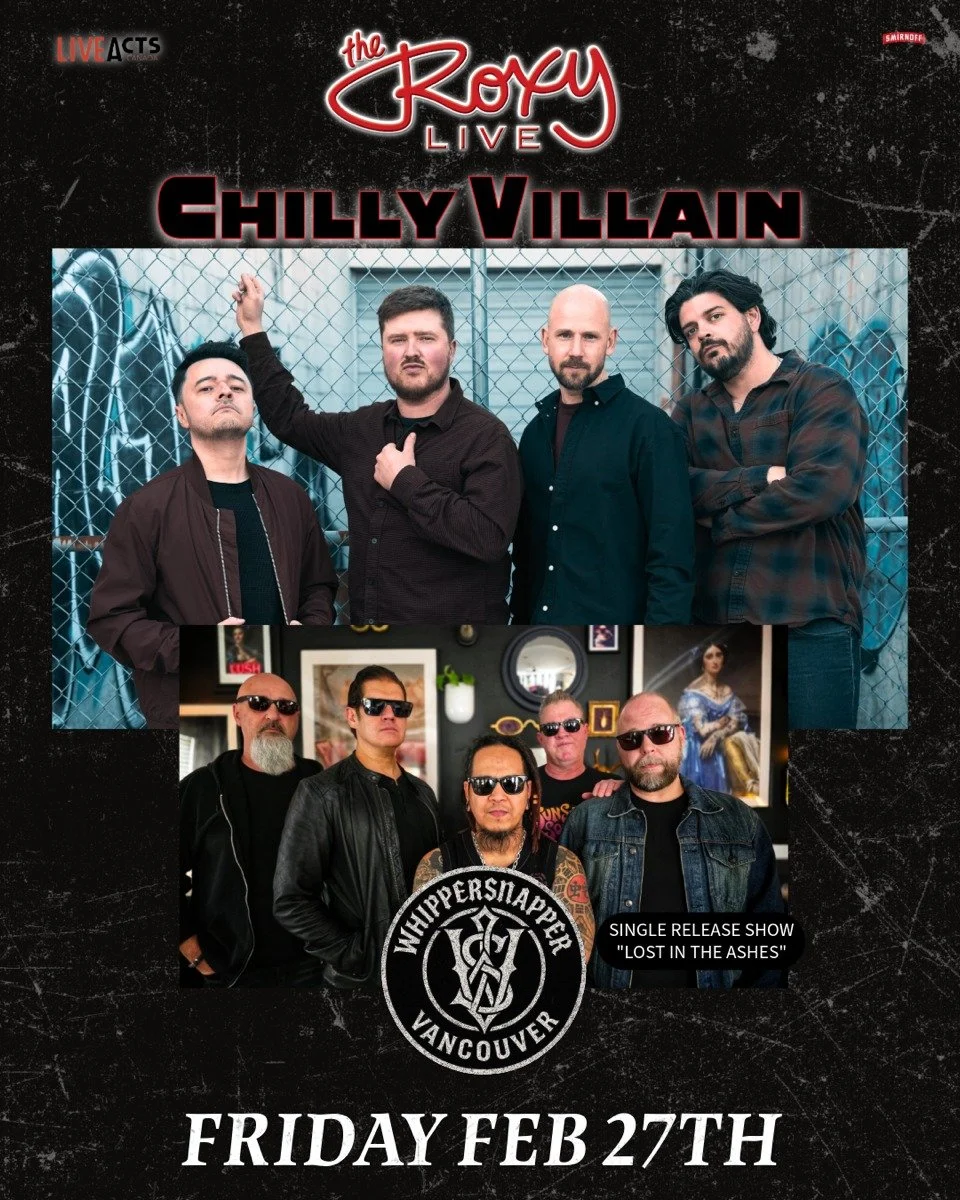 TONIGHT: Live Acts and The Roxy Present Chilly Villain w/ Whippersnapper, Friday February 27th! Doors 8pm. Tickets available at liveacts.ca or in bio.

#chilyvillain #whippersnapper #LiveActs #roxycabaret #vancouvermusic