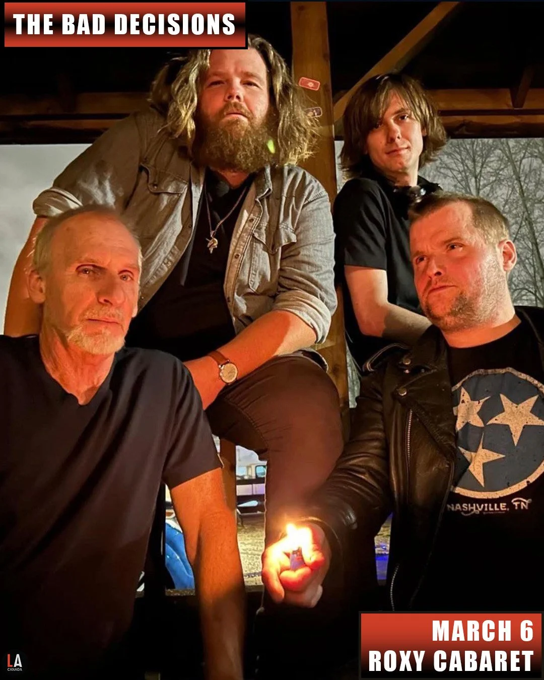 Live Acts and The Roxy Present The Bad Decisions w/ Lazy Dynamite, Friday March 6th! Doors 8pm. Tickets available at liveacts.ca or in bio.

#thebaddecisions #lazydynamite #LiveActs #roxycabaret #vancouvermusic