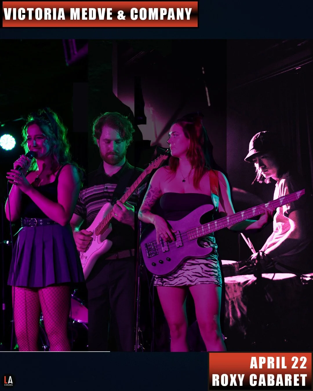 Live Acts and The Roxy Present Sam Wallace Project/ Last of the 80s / Victoria Medve &amp; Company, Wednesday April 22nd! Doors 8pm. Tickets available at liveacts.ca or in bio.

#samwallaceproject #lastofthe80s #victoriamedveandcompany #LiveActs #rox