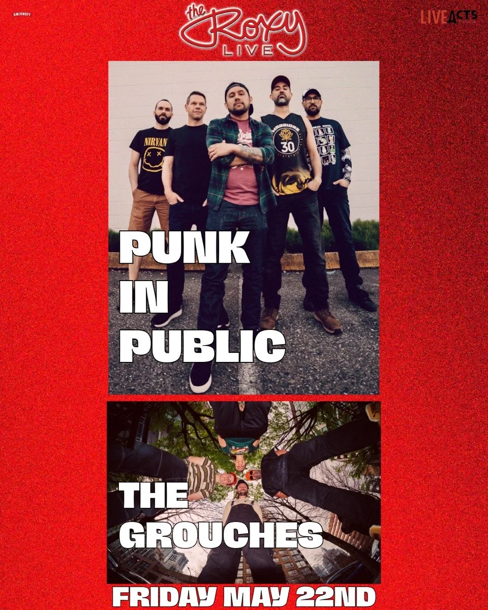 Live Acts and The Roxy Present Punk in Public w/ The Grouches, Friday May 22nd! Doors 8pm. Tickets available at liveacts.ca or in bio.

#punkinpublic #thegrouches #LiveActs #roxycabaret #vancouvermusic