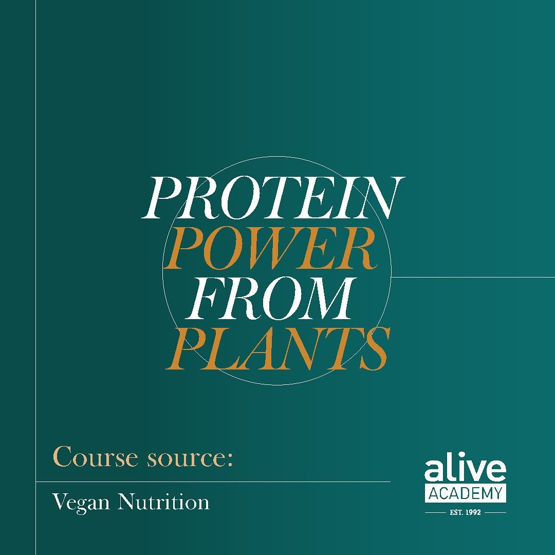 Plant protein is surprisingly powerful. 💪 If you like this protein cheat sheet, you&rsquo;ll *love* our Vegan Nutrition Course. Click our link in bio to learn more AND take advantage of 20% off this month! 

☎️ 1-800-663-6513 
✉️ admissions@aliveaca