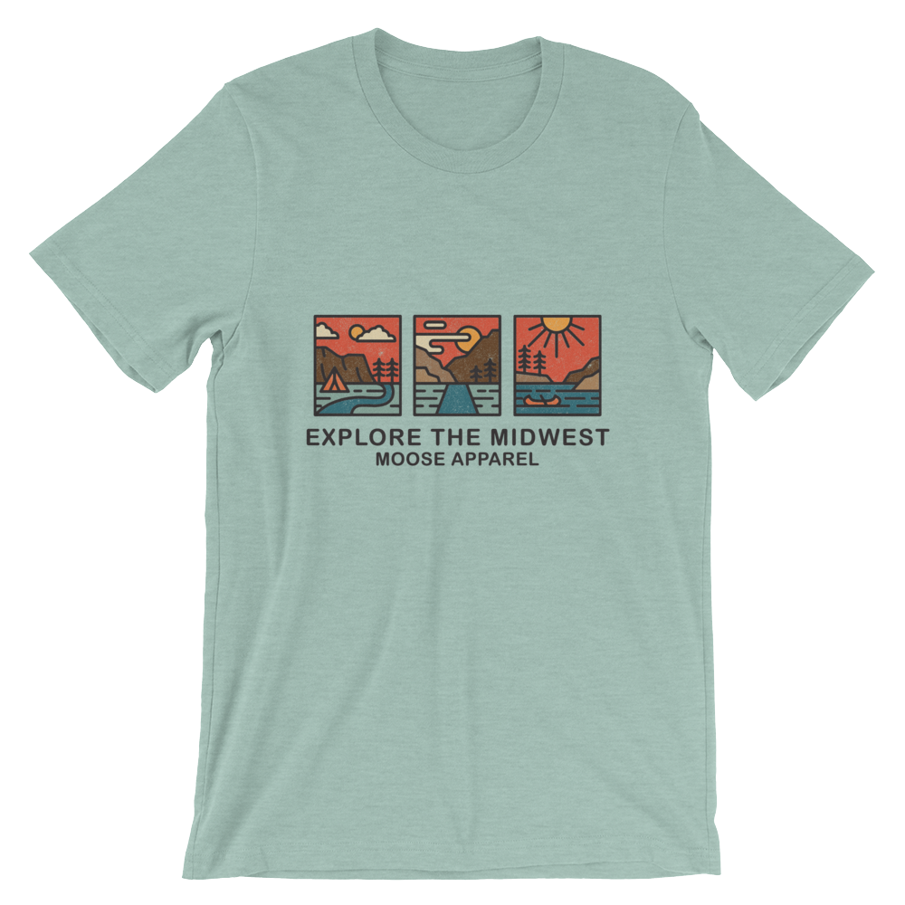 Explore Heather Teal Tee