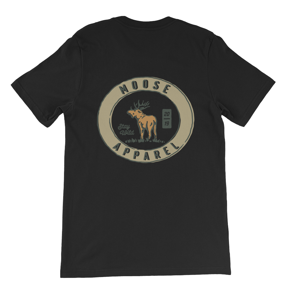 Moose Apparel Crest T-Shirt Back Black