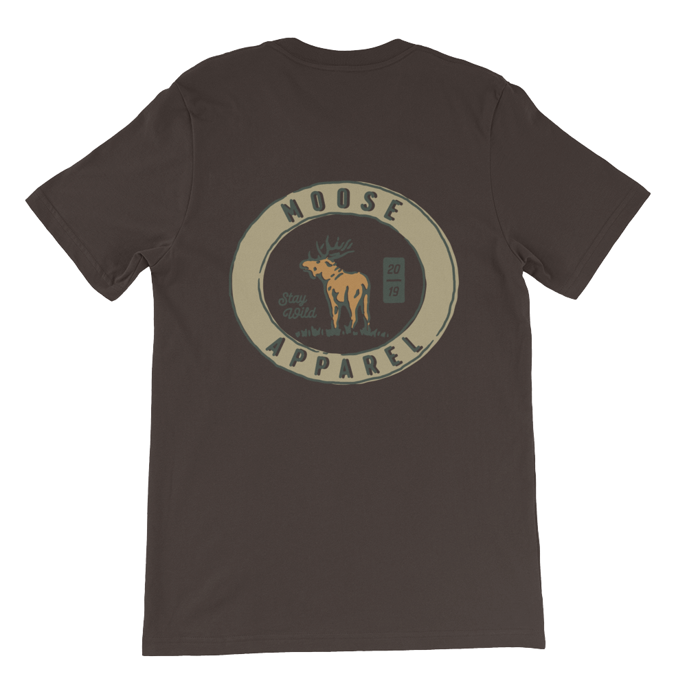 Moose Apparel Crest T-Shirt Back Brown