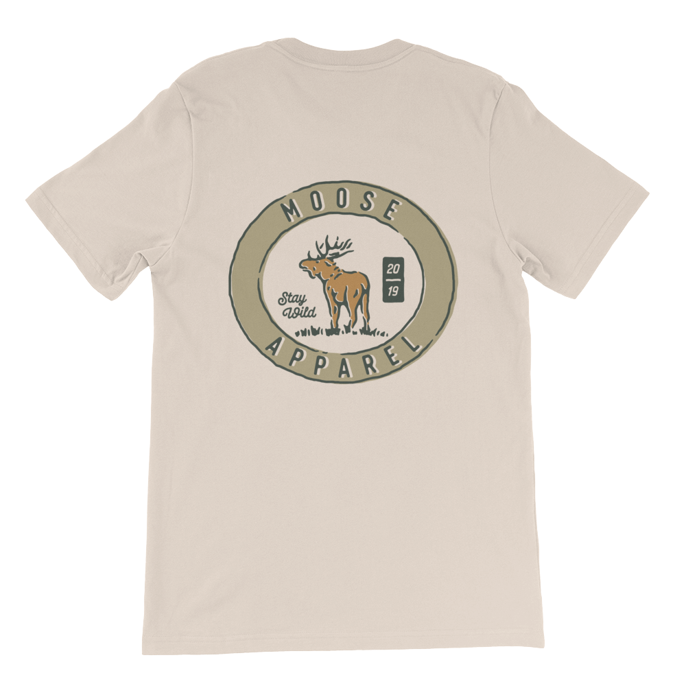 Moose Apparel Crest T-Shirt Back Cream